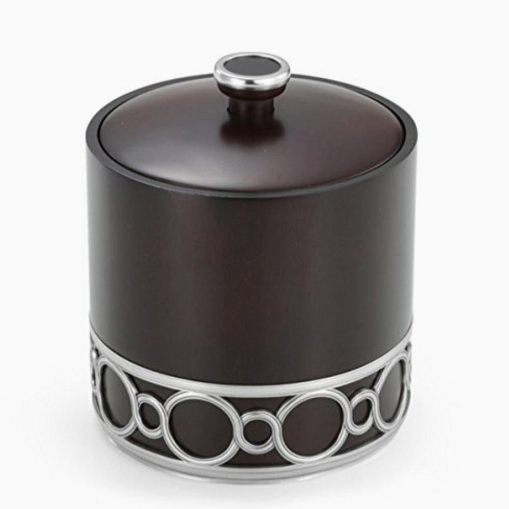Royal Selangor Medallion Pewter and Wood Ice Buxket